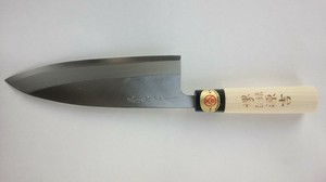 日本製　堺の包丁　堺源吉作　ハガネ出刃　包丁180mm
