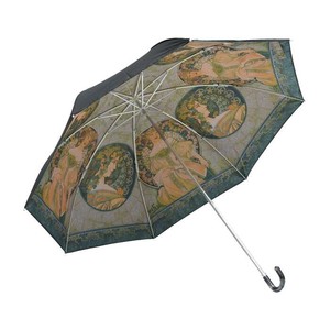 ユーパワー 名画折りたたみ傘(晴雨兼用) ミュシャ「蔦と夢想」 AU-02501