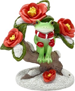 □【即納】【ロット1】コポー Copeau 雪椿の盆栽とカエル