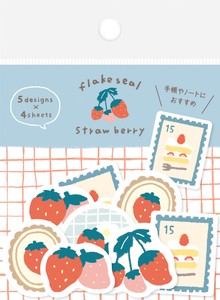 Furukawa Shiko Decoration Fluffy Strawberry Washi Flake Stickers