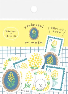 Furukawa Shiko Decoration Washi Flake Stickers Mimosa