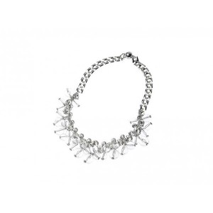 Stainless Steel Chain Necklace Crystal
