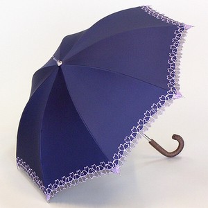 【晴雨兼用傘】47cmスライド手開き傘　フラワーカット　カラーコーティング　UVカット　遮光遮熱