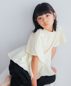 【SALE】unica ぺプラムフリルTシャツ　KIDS(110-150cm）