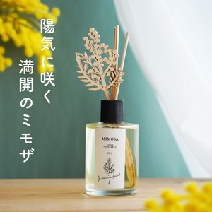 インテリアディフューザー ／ ミモザの香り【日本製 ウッドスティック付き 植物由来 ギフト 母の日】