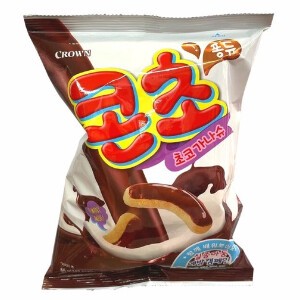 クラウン コーンチョ 66g 韓国お菓子 韓国チョコ味スナック
