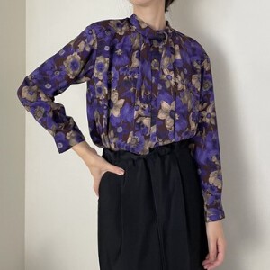 Button Shirt/Blouse Flower Print