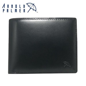 Arnold Palmer アーノルドパーマー 牛革 二つ折り財布  4AP3488BK- ブラック