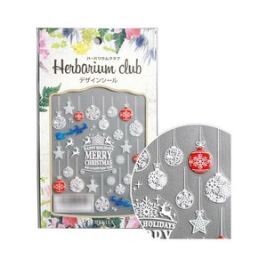 ハーバリウムクラブ　ハーバリウムシール　クリスマスオーナメント　(両面印刷)　HR-CHO-101