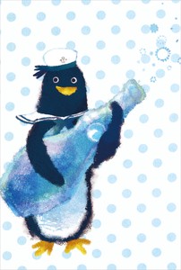 菜生ポストカード[夏のシュワシュワ]ペンギン