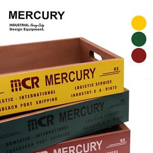 マーキュリー【MERCURY】ウッドクレート アウトドア ガレージ 木製 作業用 おもちゃ箱 収納 アメリカン雑貨