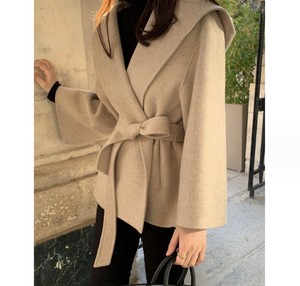 Coat Plain Color Hooded Outerwear Casual Ladies' Autumn/Winter