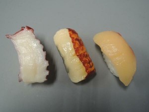 日本職人が作る  食品サンプル寿司マグネット　たこ　うなぎ　はまち　IP-151