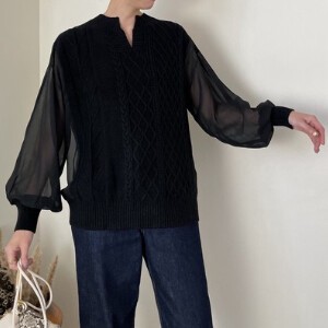 Sweater/Knitwear Chiffon Knitted