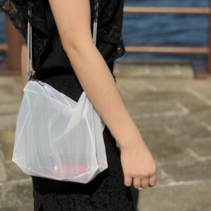 Shoulder Bag Polyester Lightweight Mesh Made in Japan