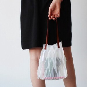 Handbag Polyester Lightweight Mesh Made in Japan