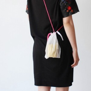 Small Crossbody Bag Polyester Lightweight Mesh Pochette Made in Japan