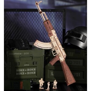ROKR　木らく　木製立体パズル　AK47 アサルトライフル
