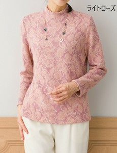 T-shirt Jacquard Floral Pattern Made in Japan