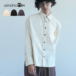 《 aimoha MENS 》Cotton100%バック刺繍シャツ シャツ メンズ