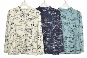 T-shirt High-Neck Printed Cut-and-sew Made in Japan