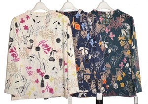 T-shirt Floral Pattern Cut-and-sew Made in Japan