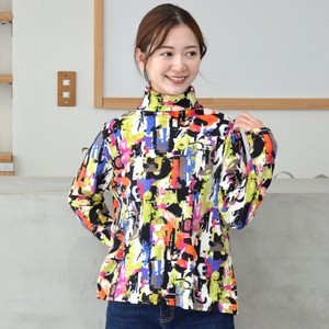 T-shirt Long Sleeves High-Neck Printed Cut-and-sew Made in Japan