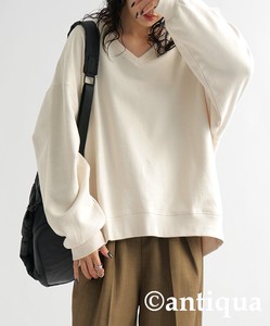Antiqua Sweatshirt Pullover Brushed Sweatshirt Tops Ladies' Short Length Popular Seller
