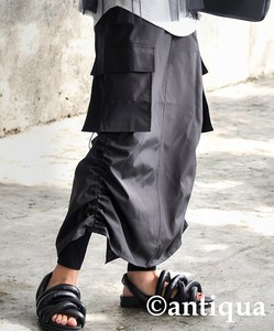 [antiqua] Skirt Ladies fashion Bottoms Long Cargo Skirt