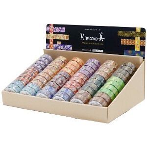 Washi Tape Kimono Fixture Set 15mm x 7m 4-pcs