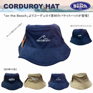 on the Beach 【 コーデュロイハット 】帽子 ハット 全2柄×2色 OTB-BH3.4