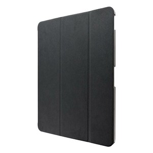 iPadPro2018 12.9inch 背面クリアフラップケースClearNote ブラック LP-IPPLLCBK