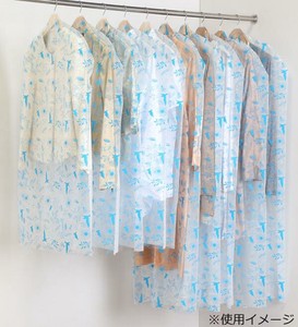 日本製 ティッシュ式洋服カバー 50枚セット(ショートサイズ40枚、ロングサイズ10枚) ナチュラルバード柄