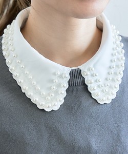 Button Shirt/Blouse Pearl Scallop