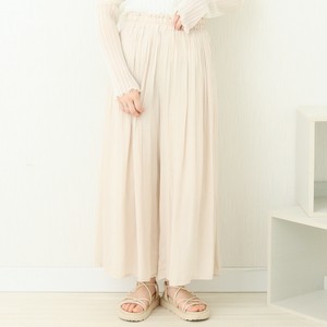 ビンテージサテンウエストフリル消しプリーツガウチョパンツ