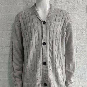 Cardigan Knitted Plain Color Cardigan Sweater