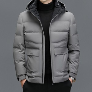 Coat Plain Color Hooded Outerwear Autumn/Winter