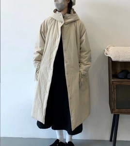 Coat Plain Color Hooded Ladies' Autumn/Winter