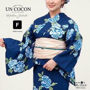 Kimono/Yukata single item Floral Pattern Ladies