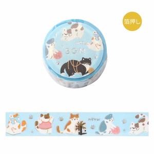 LIFE Washi Tape Meow” Foil Stamping Masking Tape 15mm x 5m