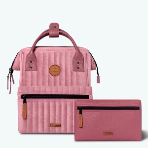 【フランス】リュック　バックパック　マザーズバッグ　ノートPC収納　防水　スーツケース固定可　ピンク