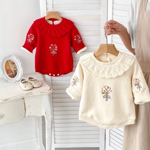 Baby Dress/Romper Flower Rompers Fleece Embroidered Kids