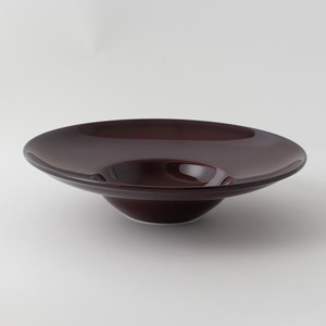 Deep Plate 22cm A La Carte Glossy Brown Dishwasher Safe Made in Japan