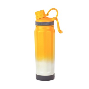 Water Bottle White Orange 530ml