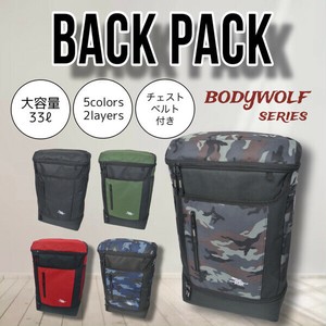 5色展開　2層式　多機能バックパック　リュックサック