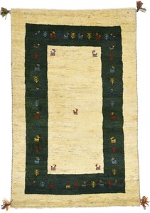 ペルシャンギャッベ イラン シラーズ産 ウール 手織 ラグ ザロニム(約100×150cmサイズ)