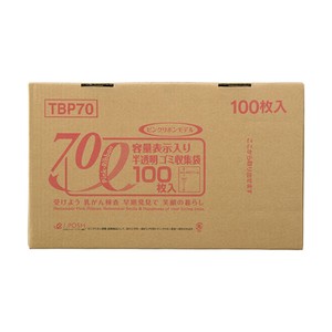 箱入ゴミ袋 ジャパックス TBP70 ピンクリボン BOXタイプ 70L 白半透明 100枚