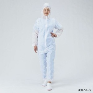 ディスポ白衣 メディテックジャパン フード付きジャンプスーツ ホワイト M