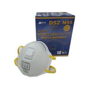 防塵マスク メディテックジャパン 使い捨て式防塵マスク N95・DS2マスク 弁付