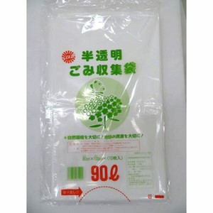 LDゴミ袋 中川製袋化工 半透明ごみ収集袋 乳白1％ 90L